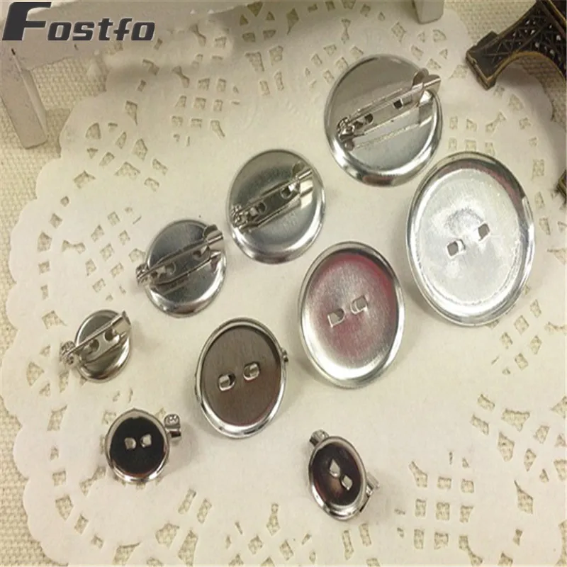 Брошь в форме основания для лота с кабошоном 50 шт./лот|Ювелирная фурнитура и