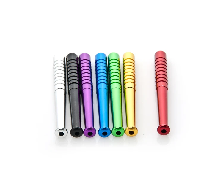 10 шт./лот 8 см креативная трубка для курения металлическая алюминиевая