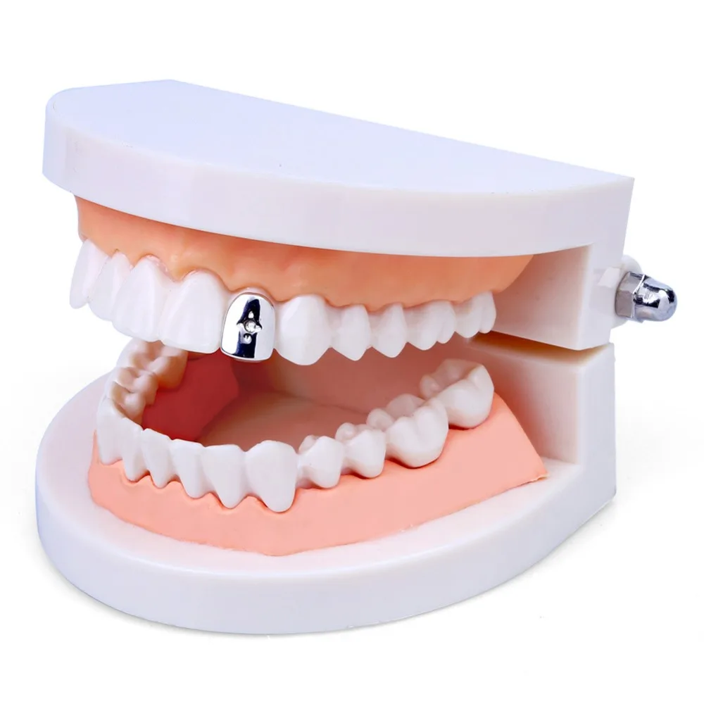 Кристаллическая Кепка в стиле хип-хоп с одиночным зубом верхнее и нижнее