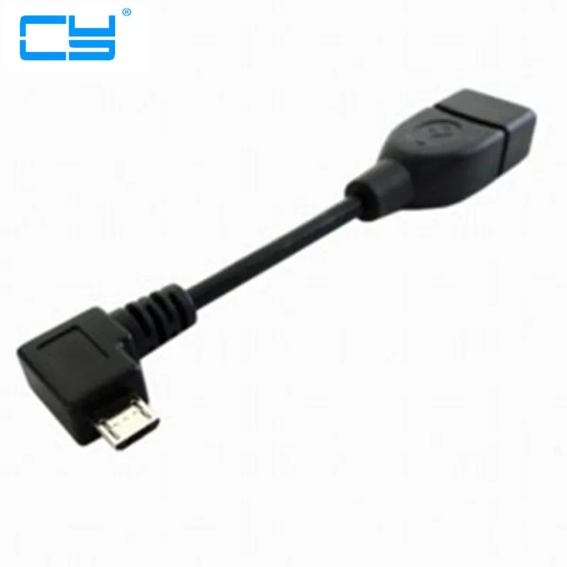 

Левый угловой микро USB хост OTG кабель для GPS MP3 MP4 PDA Мобильный телефон PMP Мышь Клавиатура GPS USB