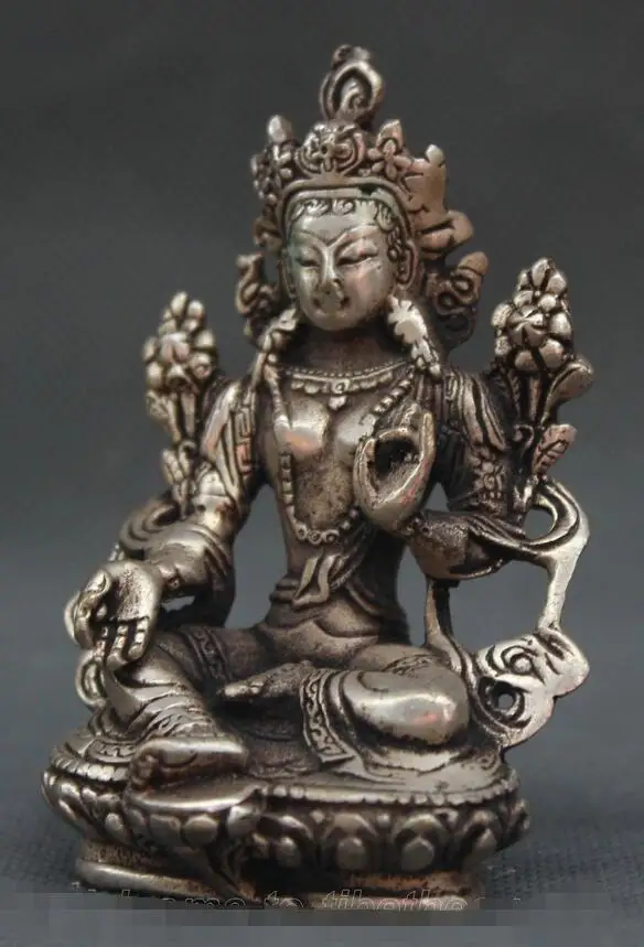 Тибетский храм серебристо зеленая Tara Mahayana буддизм богиня просветления