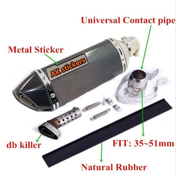 Универсальный GY6 Мотоцикл Скутер модифицированный Глушитель выхлопная труба для
