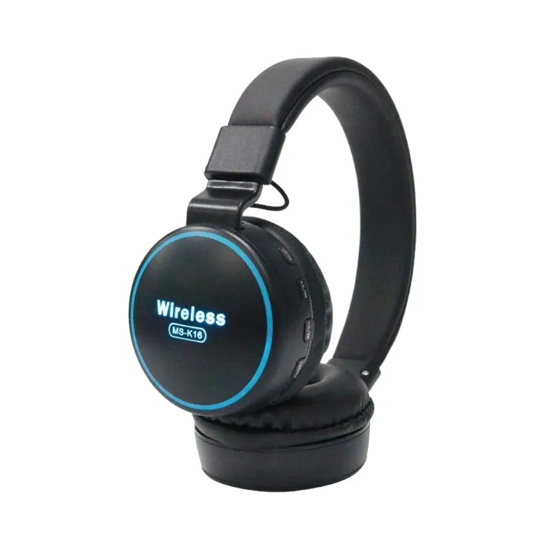Синий SMILYOU светодиодный светильник классные детские беспроводные наушники Bluetooth 5,0 наушники игровая гарнитура с микрофоном для всех телефонов в подарок - Цвет: Синий