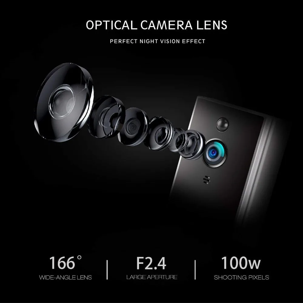 Умный WiFi видео дверной звонок 720 P HD Беспроводная дверная камера батарея безопасности Водонепроницаемый дверной звонок PIR Обнаружение движения ночное visio
