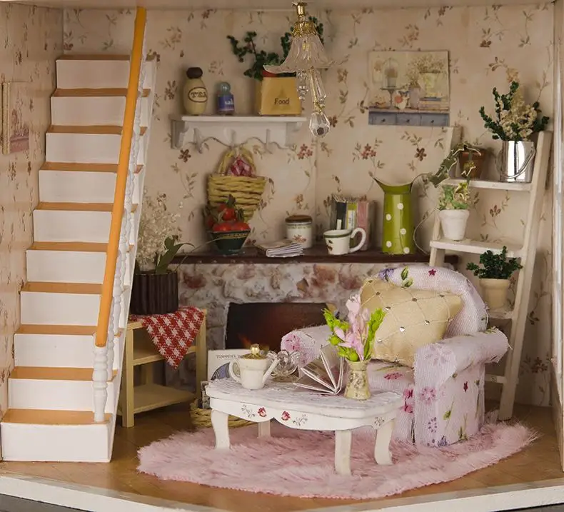 Подарки бренд DIY кукольные домики Деревянный Кукольный дом унисекс 3d кукольный домик мебель игрушка кукольный дом миниатюрная мебель ремесла 13816