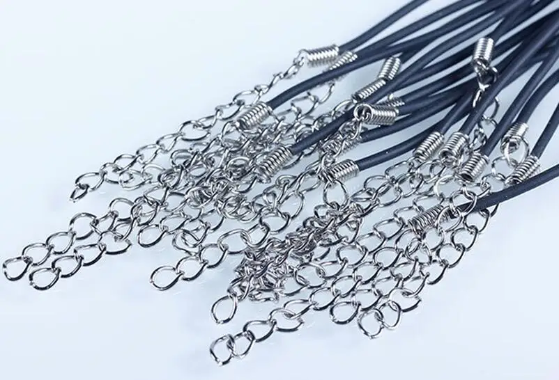 Цепочка Из Вощеной веревки для мужчин и женщин ожерелье-чокер черная кожаная