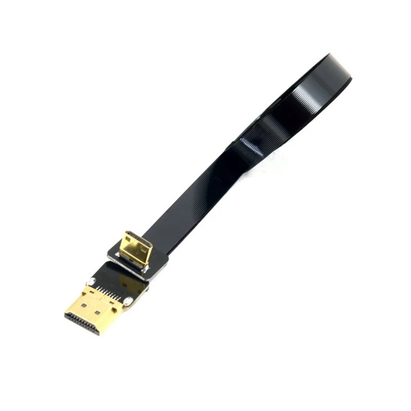 50 см 90 градусов вниз угловой FPV мини HDMI мужчина к Мужской FPC плоский кабель для