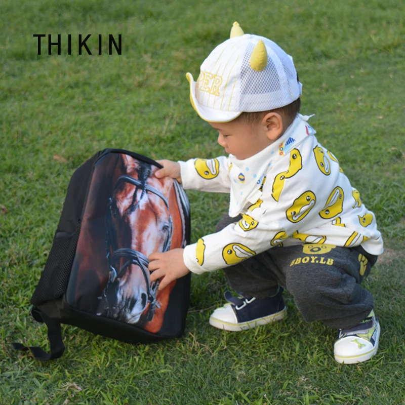 Детские школьные ранцы THIKIN с музыкальным принтом маленькая сумка для учебников