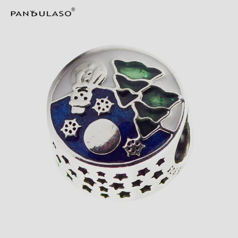 

925 Sterling Silver Jewelry Snowman Christmas Charms Bead Fit Silver Charm Bracelet for Women DIY Jewelry Winter Collection