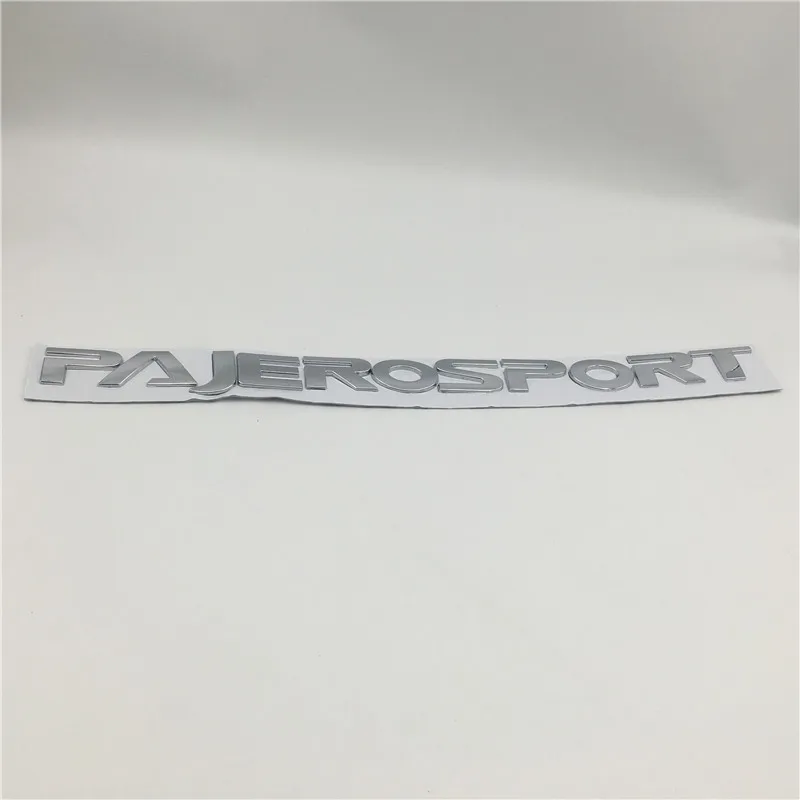 Silver Серебристый Хром для Mitsubishi Pajero Montero Sport передний капот логотип, эмблема сценарий письмо знак авто наклейки - Название цвета: Silver