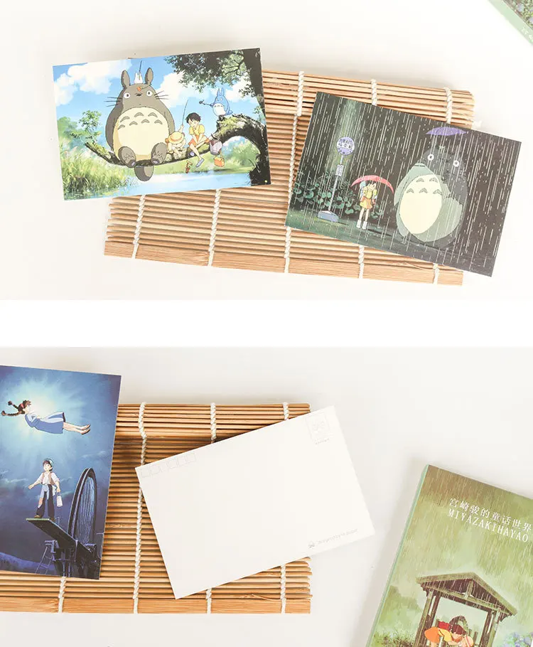 30 шт Kawaii Whale открытка s Hayao Miyazaki масляная открытка-Картина милый мультфильм поздравительная открытка подарок на день рождения