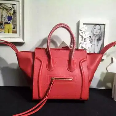 Photo Color Летучая мышь крокодиловая кожа tote известный бренд уши сумки-мессенджеры женские сумки из натуральной кожи смайлик - Цвет: Photo Color