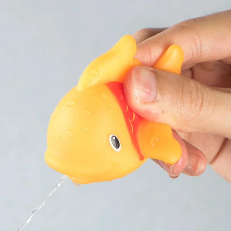 1pcs Clown fish Rubber Swimming Pool Water Toy Baby Bath Toys Aquatic creatures Girl Boy Gift Rubber Race Fish Floating