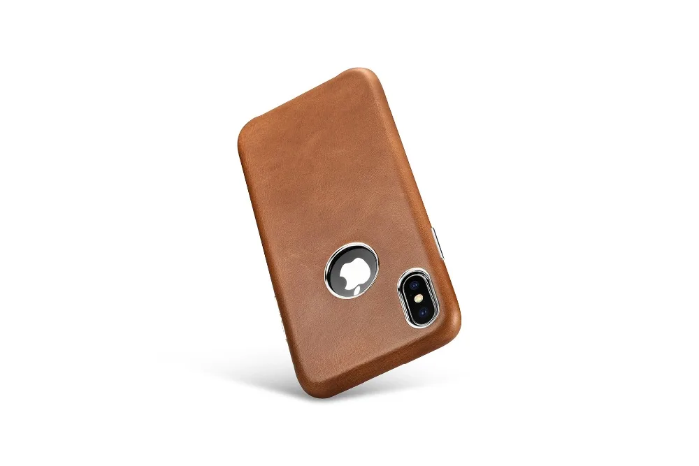 Новинка, 3 цвета, бренд icarer, натуральная кожа, задняя крышка для iphone X, Натуральная Воловья кожа, чехол для iphone X XS MAX
