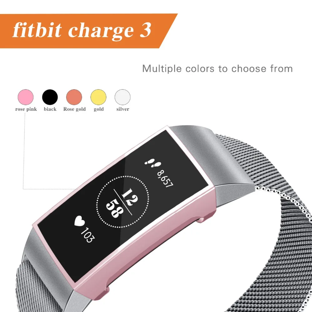 5 видов цветов ТПУ чехол для Fitbit Charge3 мягкий прочный отличная полная Защита