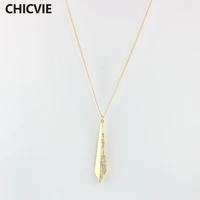 chicvie long gold necklace with imitation vintage accessories necklaces pendants wedding jewelry for women sne160197