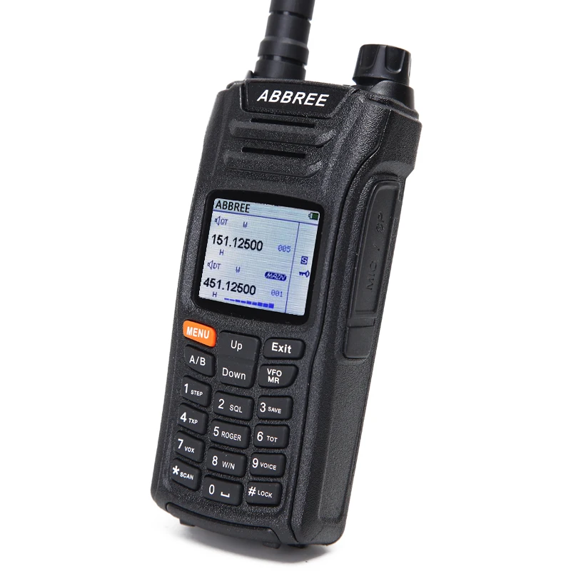 Abbree AR-F6 рация 6 полос двойной дисплей двойной режим ожидания 999CH Многофункциональный VOX DTMF SOS lcd цветной дисплей Ham CB радио