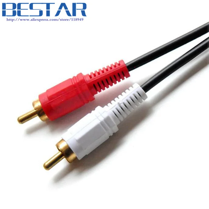 Двойной RCA штекер-1 3 5 мм гнездо стерео аудио сплиттер Y 2RCA кабель 50 см 0 м для VCD