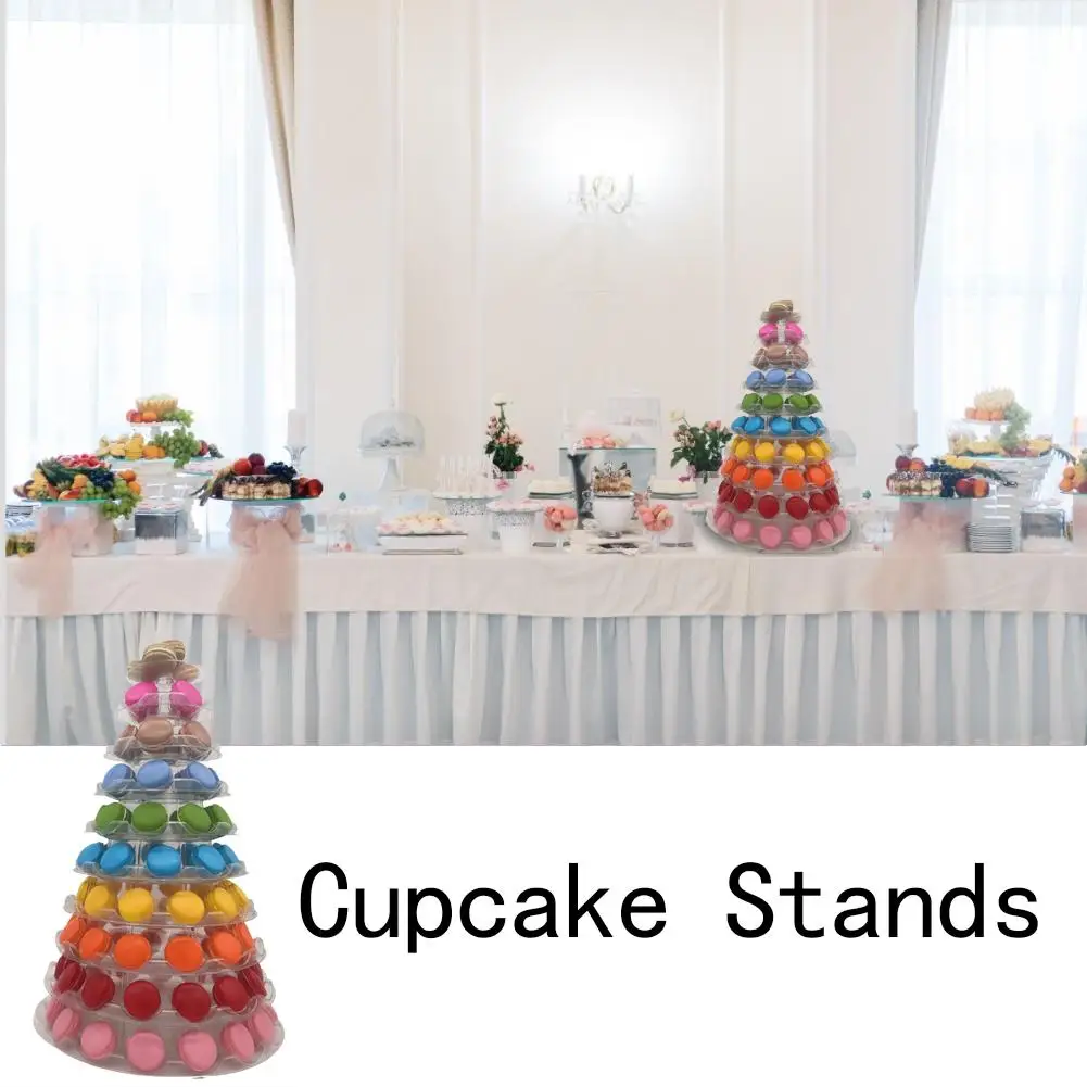 

10 Tiers Round Macaron Tower Stand Cake Display Rack For Wedding Birthday Party Decorations Cake Topper Cake Decoration