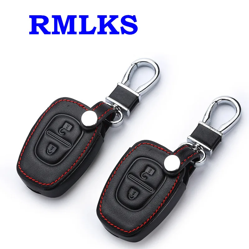 

RMLKS пульт дистанционного управления 2 кнопки кожаный чехол для ключа автомобиля держатель для Opel F Renault Movano Trafic Kangoo пустой