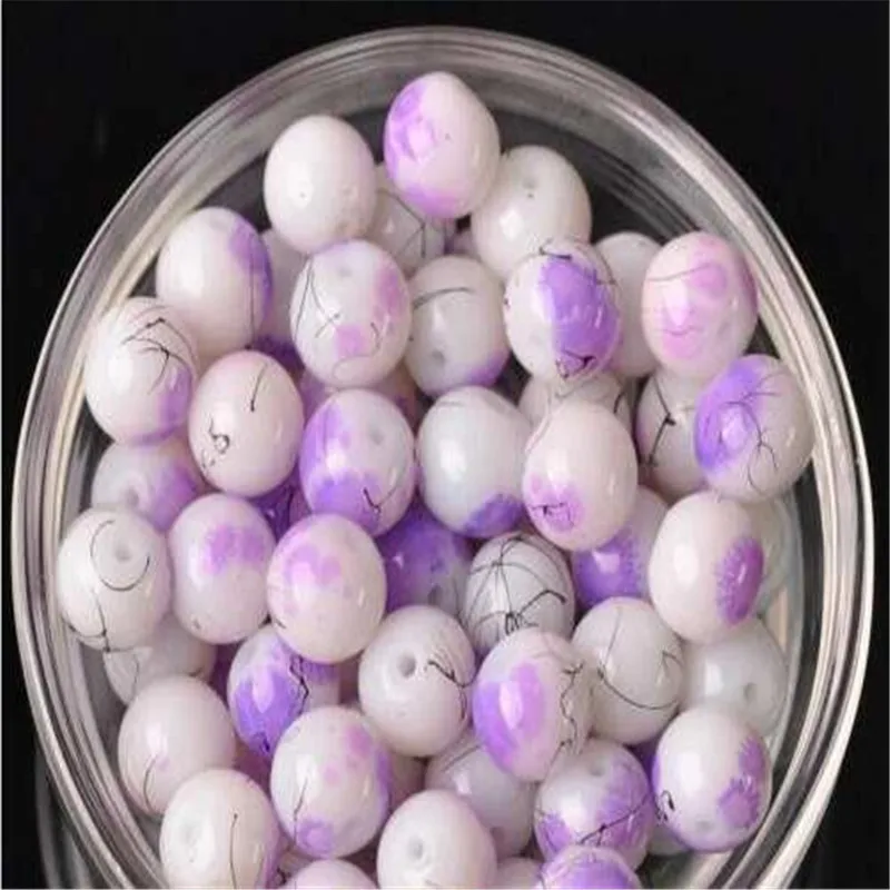 Круглые стеклянные бусины-разделители для изготовления ювелирных изделий 20 шт. 10