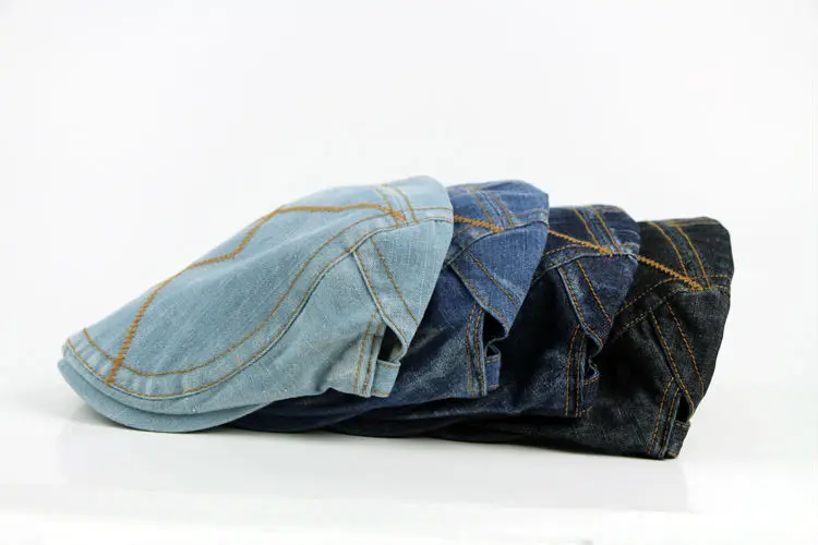 Fashion Spring Summer Jeans Hats for Men Women High Quality Casual Unisex Denim Beret Caps OutDoors Flat Cap for Cowboy
