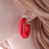 neefu wofu big earring flash resin for woman y2k candy colors ear ring large brinco printing accessories oorbellen ear