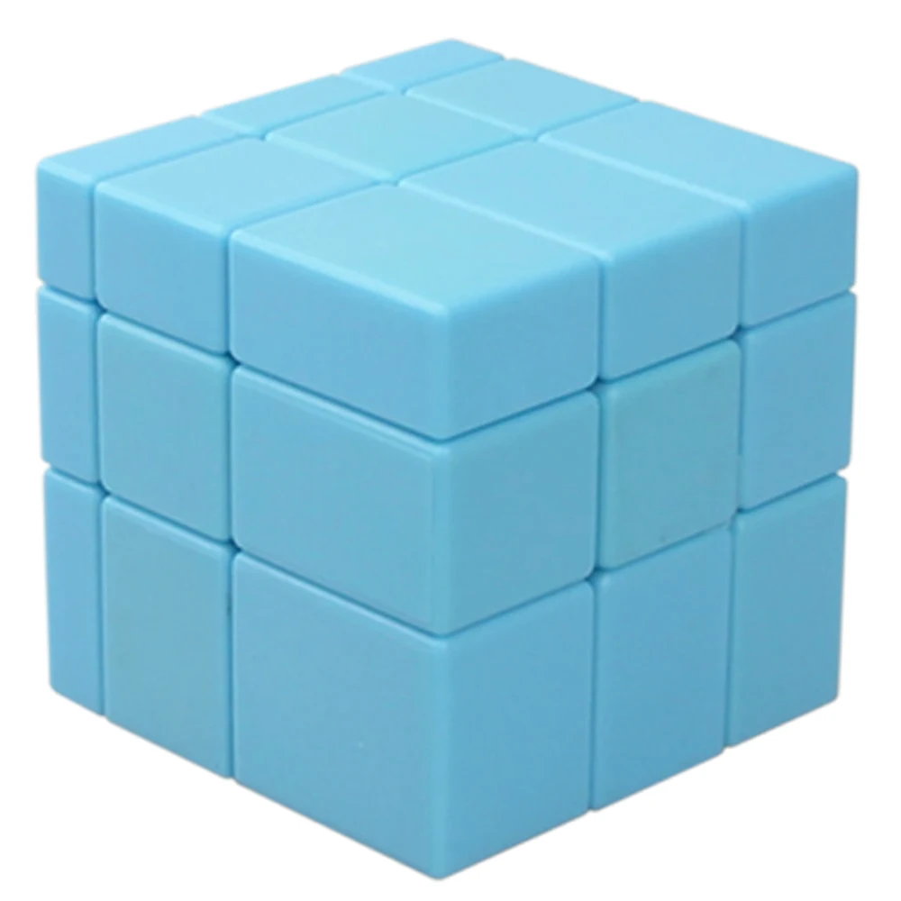 Синие Кубики ShengShou 3*3*3 скоростной магический зеркальный куб 3x3x3 на 3 слоя странной формы 5,7 см стикер зеркало головоломка Cubo Megico