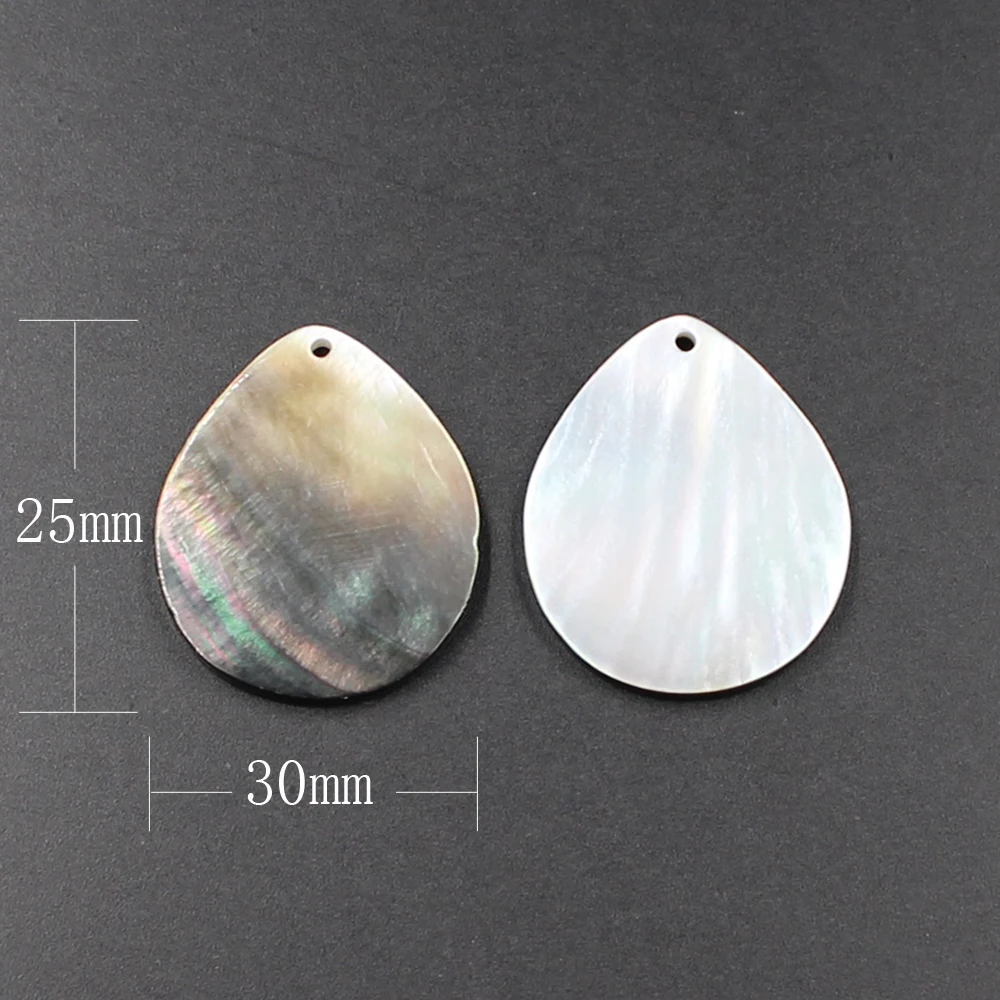 Kakee Natural Water Drop Black DIY Shell Beads for Jewelry Making Findings Seashell Materials to Make Fashion Earrings Necklaces | Украшения