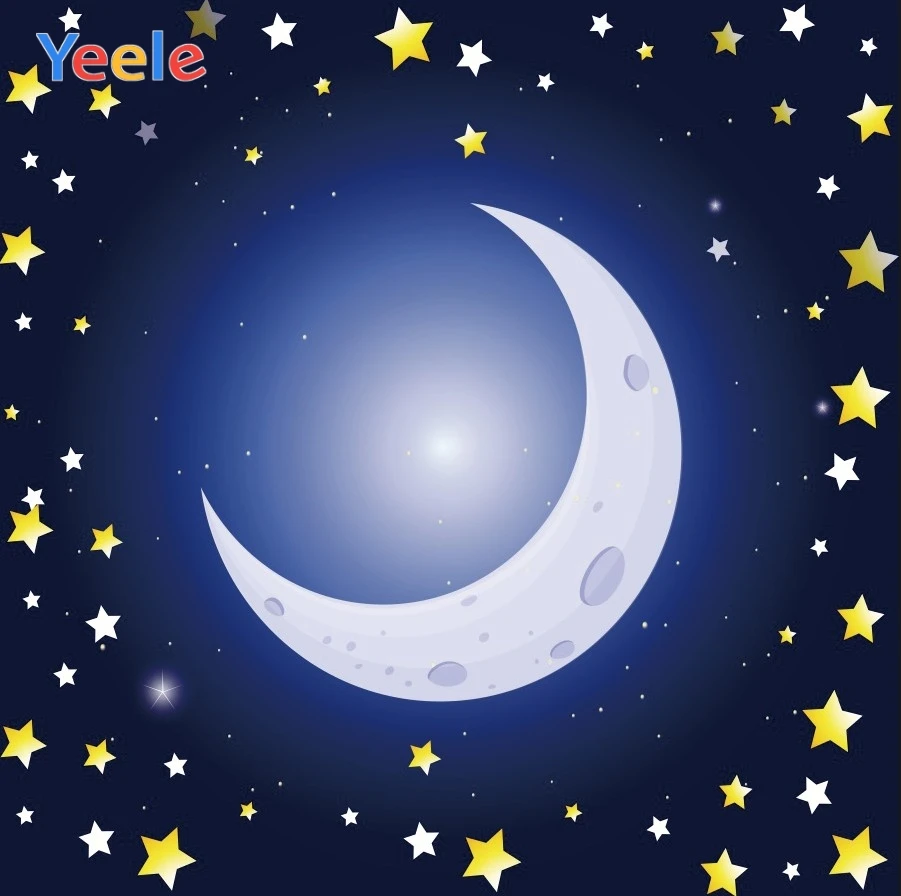 Обои Yeele для фотосессии с блестками и полумесяцем фоны фотосъемки