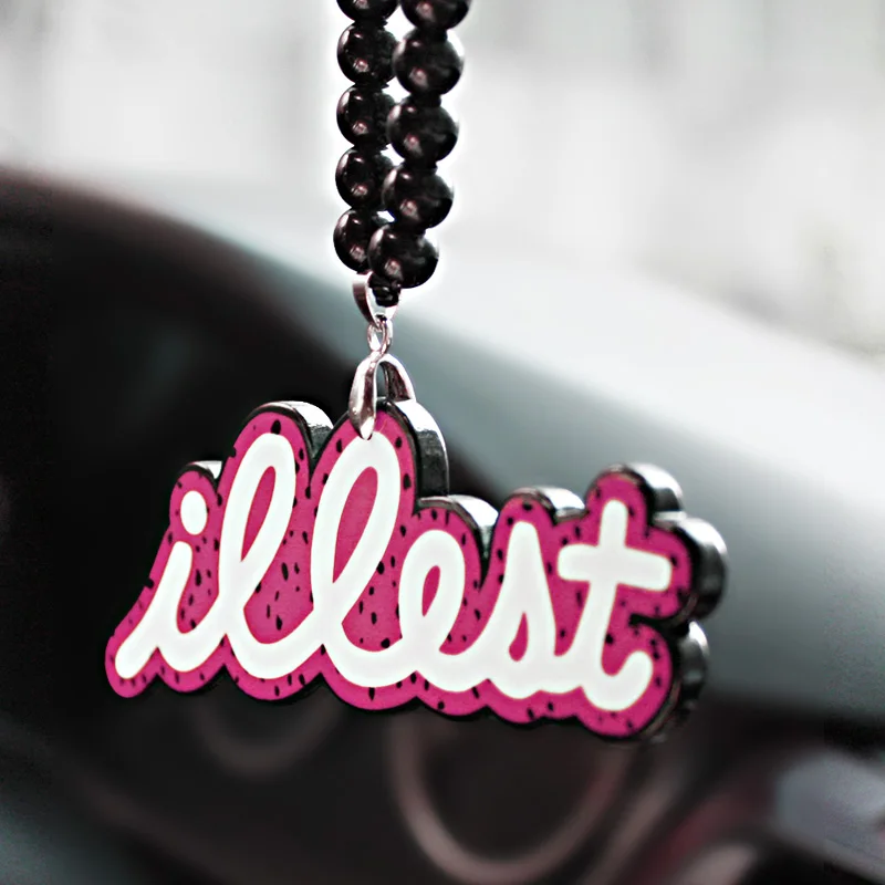Розовая Подвеска для автомобиля Noizzy illest JDM украшение зеркала заднего вида