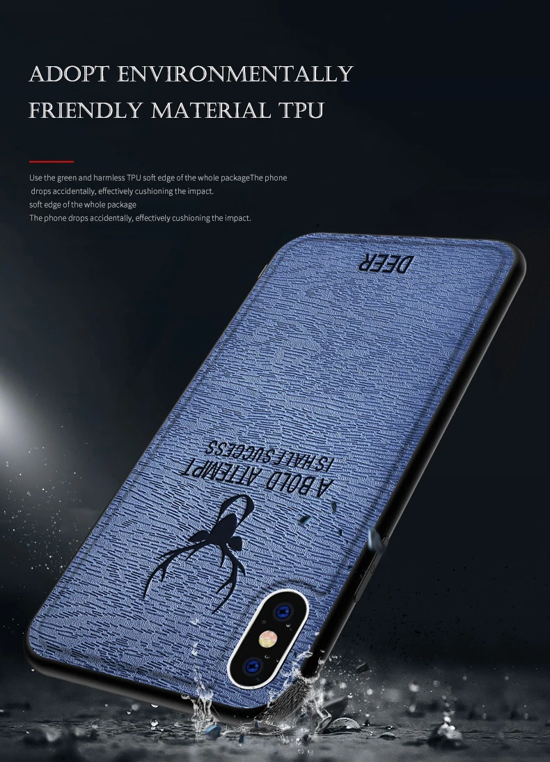 Кожаный чехол для iphone 6, 6s, 7, 8 Plus, X, XS MAX, для Apple iphone XR, анти-осень, Мягкий силикон, TPU, дерево, линия, голова оленя, чехол
