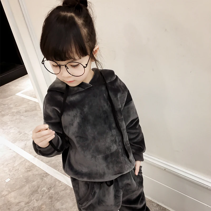 AfeiTony/детская одежда Весенняя теплая толстовка для мальчиков и девочек комплект