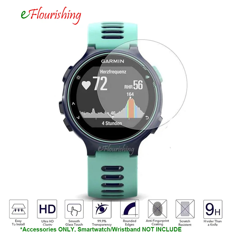 4 шт./лот (2 стекло es + 2 салфетки) для умных часов Garmin Forerunner 735 735XT часы бега с GPS экран
