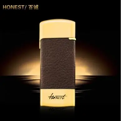 Тонкая ультратонкая шлифовальная круглая Зажигалка для прямого огня Honest Qing Yu 2