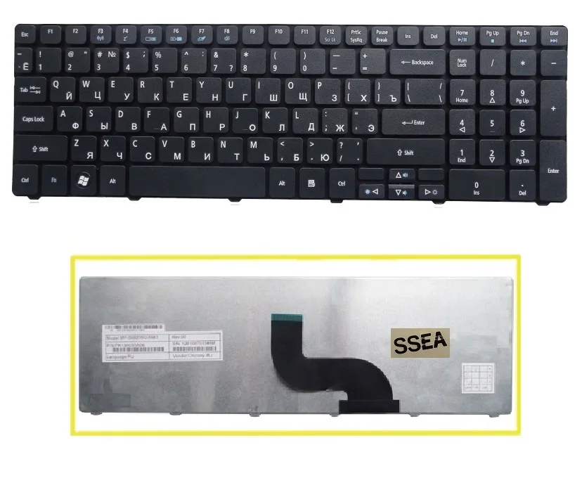 

SSEA New Russian Keyboard MP-09G33SU-6982W NSK-AUE0R PK130QG1A04 PK130QG1B04 NK.I1713.048 NK.I1717.01G laptop RU Keyboard