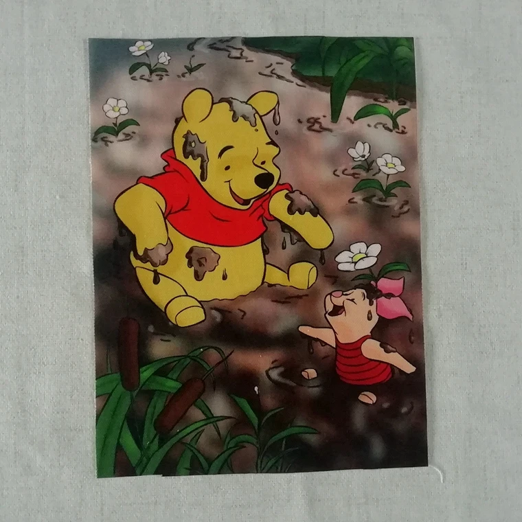 ZENGIA Bear DIY Ручная окрашенная ткань холст позиционирование ткань хлопок холст патчи украшение стены декоративная живопись 15 см x 20 см