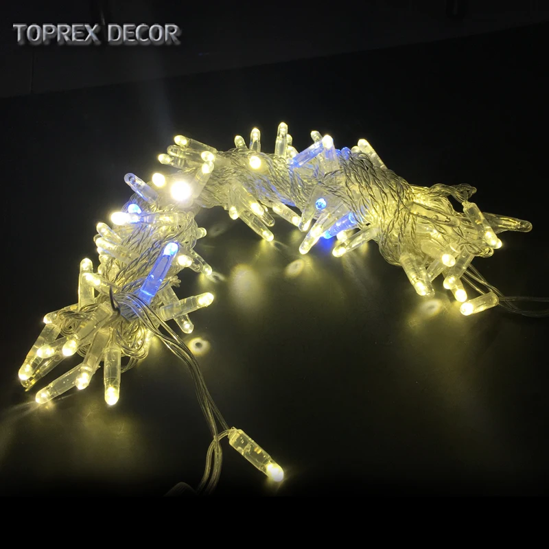 32 8 футов теплый белый с мигающими светодиодными гирляндами Рождественские огни