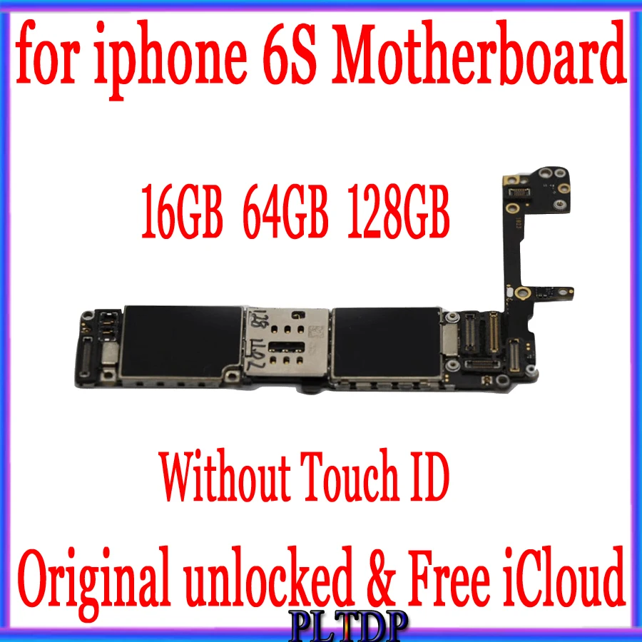 Материнская плата для iphone 6S разблокированная 100% оригинал 16 ГБ 64 128 с Touch ID/без ID