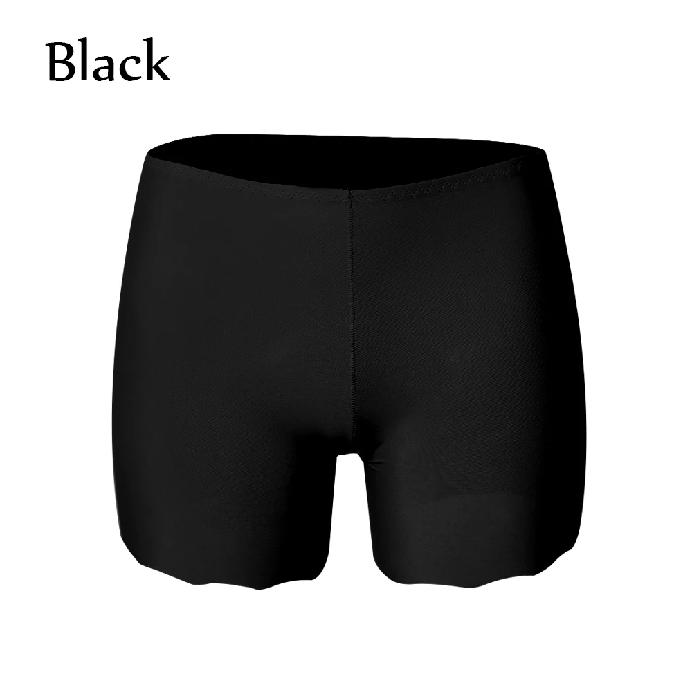 Black 1 шт., женские модные защитные шорты, бесшовные нейлоновые брюки с высокой талией, невидимое нижнее белье, нижнее белье для женщин - Color: Black