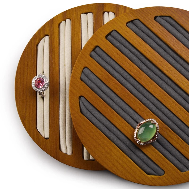 

FANXI Solid Color Jewelry Display Round Ring Display Spring Bar Jewelry Organizer Display Plate for Jewelry Shop