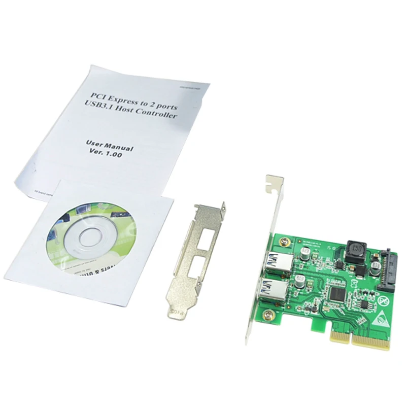 Desktop PCI Express x4 двойной USB3.1 Тип порт конвертер 2 порта USB 3.1 Тип-контроллер pci-e карты