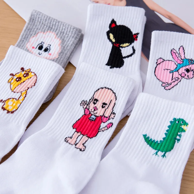 Epous женские носки Harajuku Kawaii розовые Корейская уличная одежда забавные винтажные