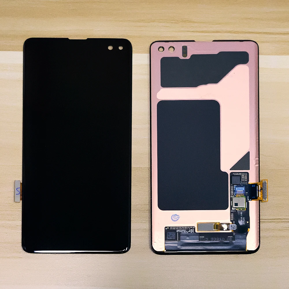 Супер AMOLED для SAMSUNG GALAXY S10 LCD сенсорный экран в сборе дигитайзер Рамка Samsung Plus G9750