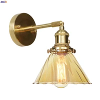 iwhd nordic glass led wall lights fixtures bedroom bathroom mirror switch modern copper wall lamp wandlampen edison sconce