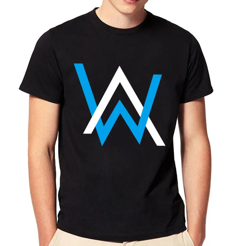 Black C Alan walker Повседневная футболка летние топы с короткими рукавами футболки хлопковая одежда с принтом для мужчин и женщин спортивная уличная одежда хип-хоп - Цвет: Black C