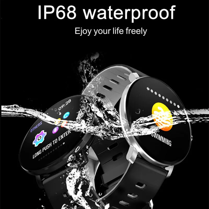 Смарт-браслет K9 Полноэкранный сенсорный экран 1 3 дюйма IP68 водонепроницаемый