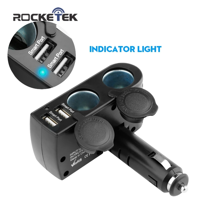 Rocketek Мульти usb Автомобильное зарядное устройство smart ic 2 USB 3.1A автомобильный