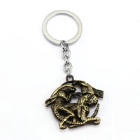 new arrival hot sale aliens keychains full metal bronze plated pendant key chains key accessories collection toys