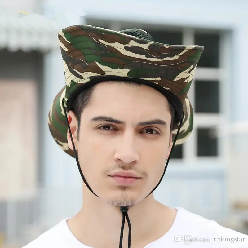 Камуфляжная шляпа с застежкой козырьком для прогулок и рыбалки|military bucket hat|bucket